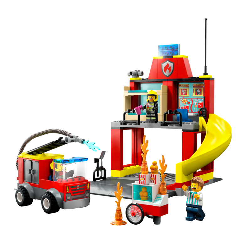 LEGO City 60375 - Brandstation og brandbil