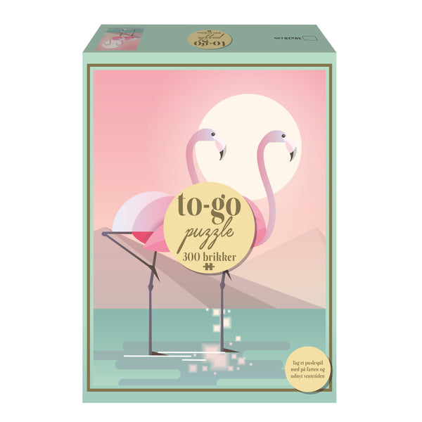 TO GO - 300 Puslespil Flamingoer - TO GO