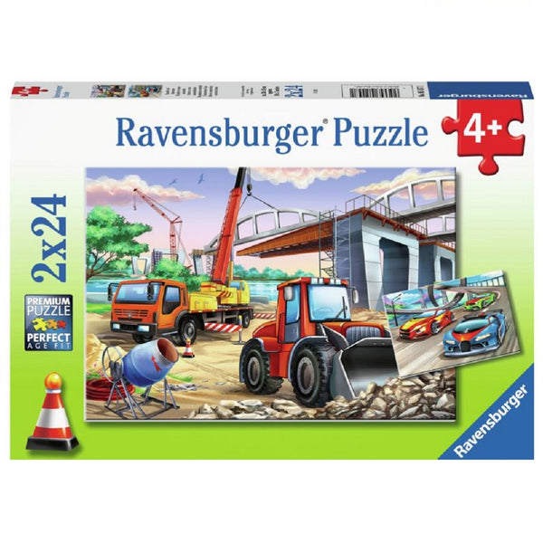 Ravensburger 2x24brk - Byggeri & biler