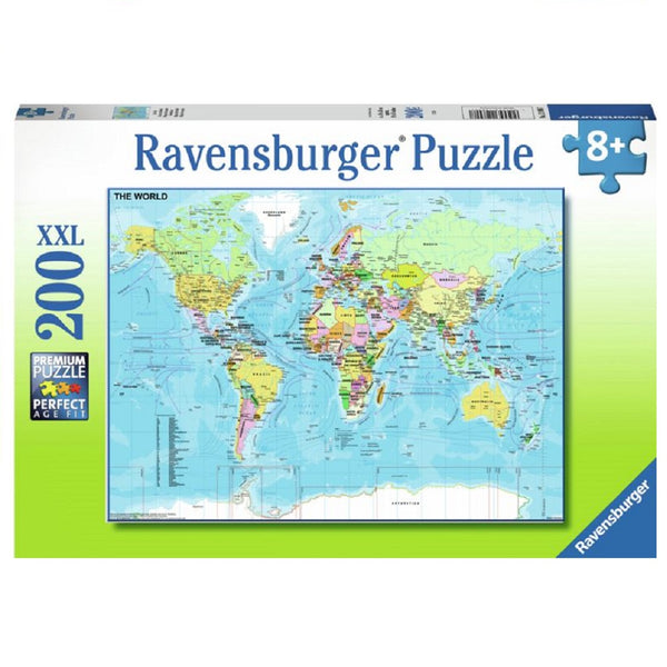 Ravensburger Puslespil 200brk. - kort over verden