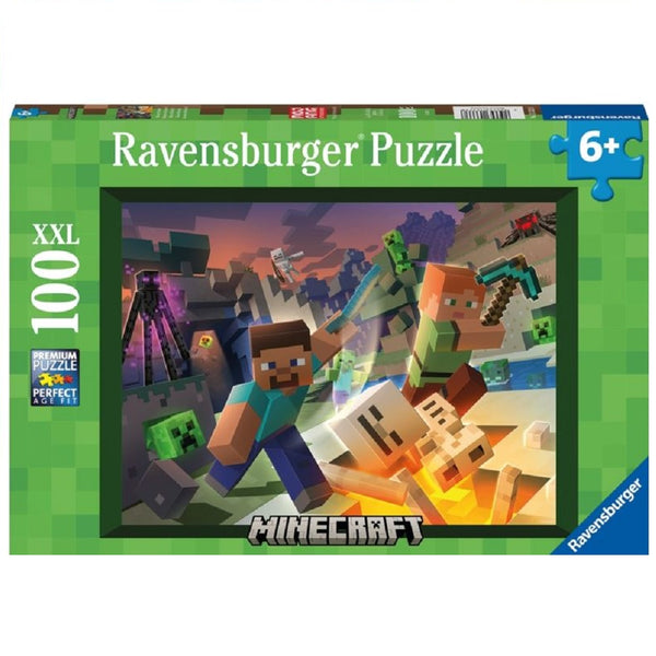 Ravensburger Puslespil 100brk. - Monster Minecraft