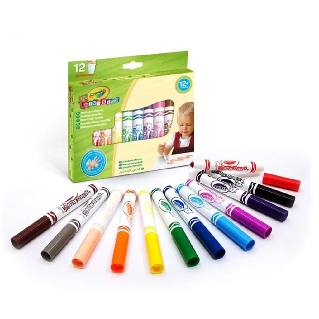 Crayola Mini Kids Washable Markers 12 Pcs – Geppel's Legetøj