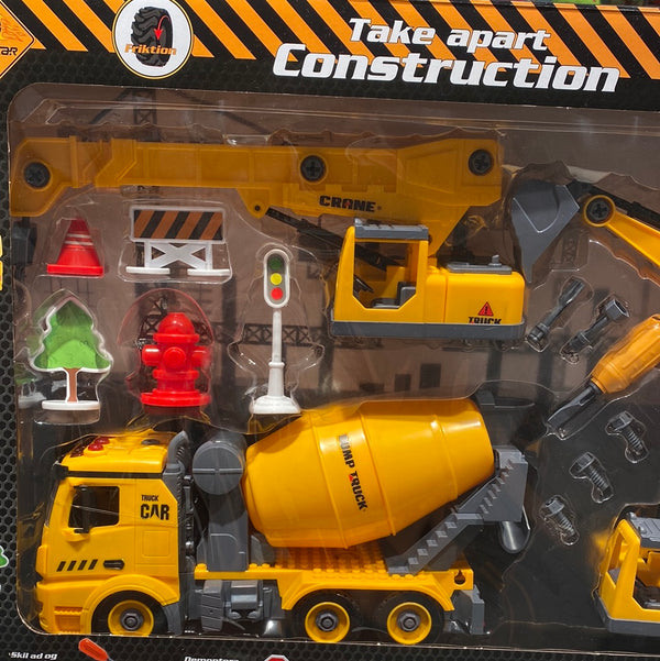 3i1 Construction sæt med truck, kran og gravemaskine