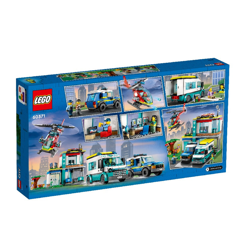 LEGO City 60371 - Udrykningsfartøjernes hovedkvarter