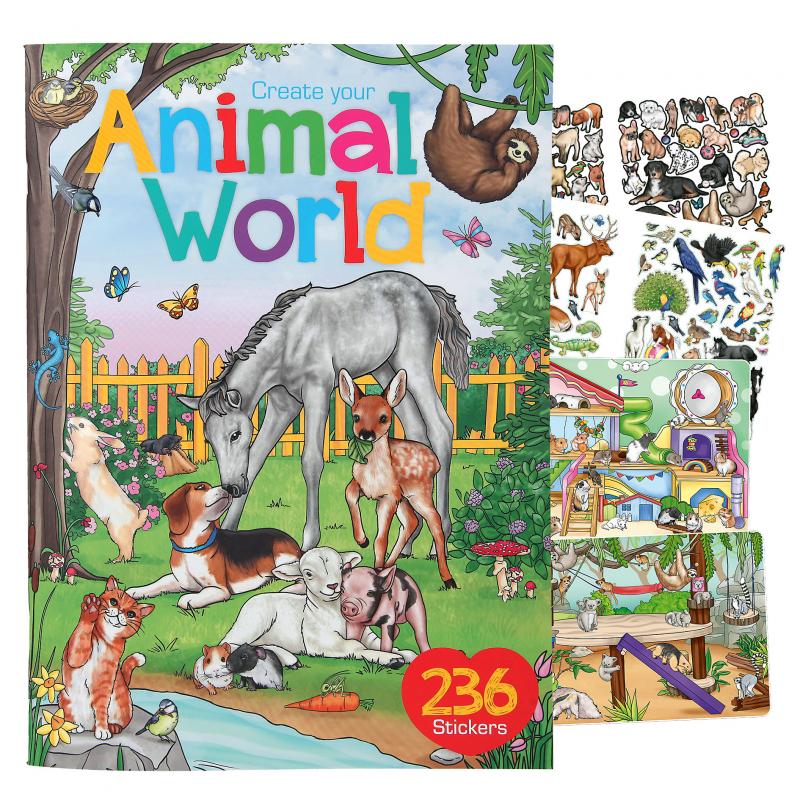 Create your Animal World - Aktivitetsbog m. klistermærker
