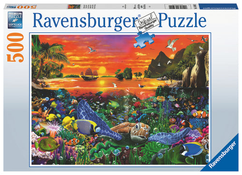 Ravensburger - Skildpadde i revet 500 brikker