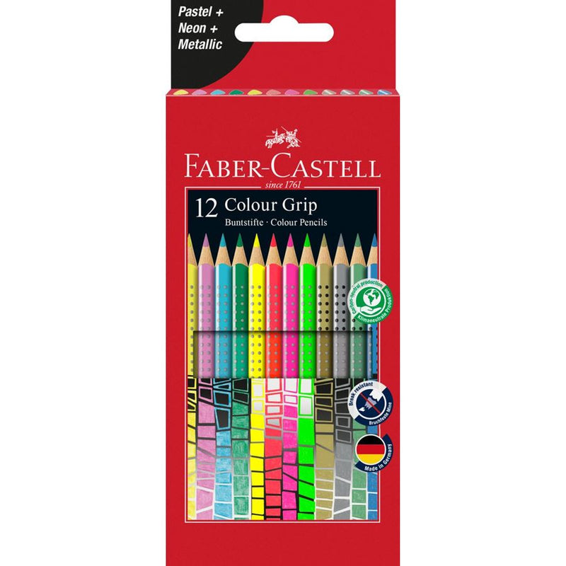 Faber-Castell - 12 Colour grip special farver