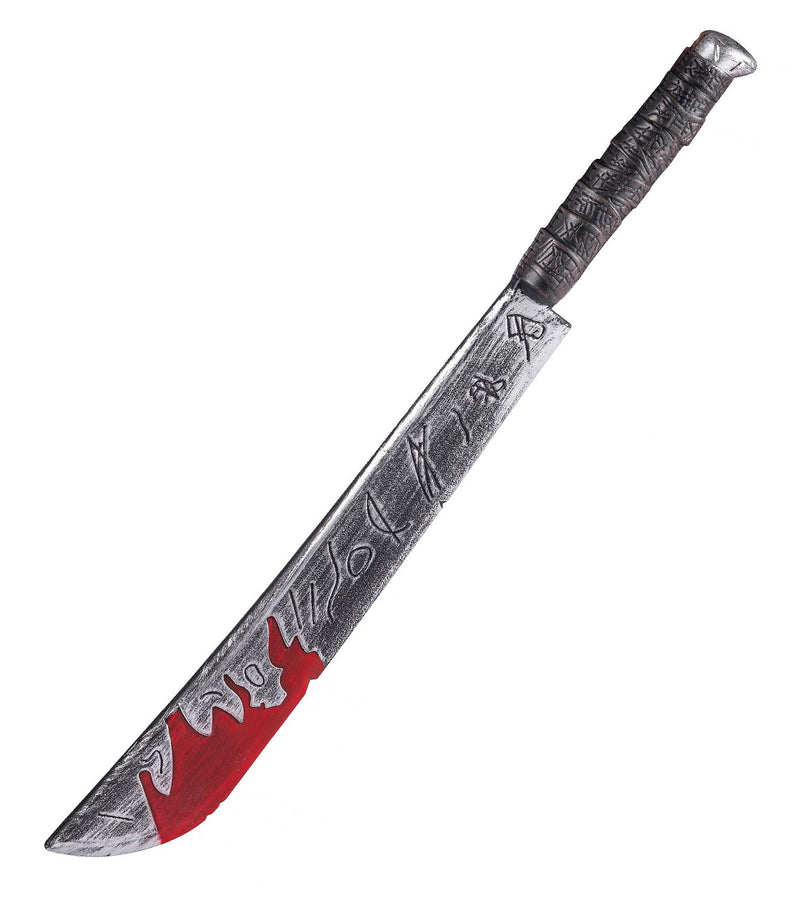 Kæmpe machete med blod 73 cm