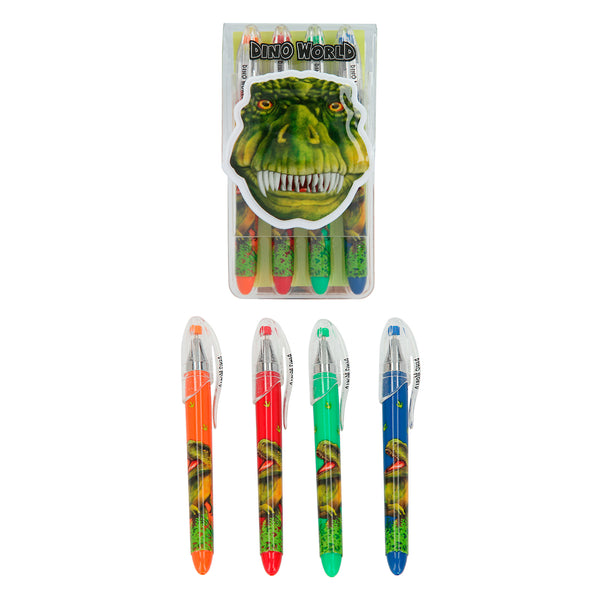 Dino World - Farve kuglepenne