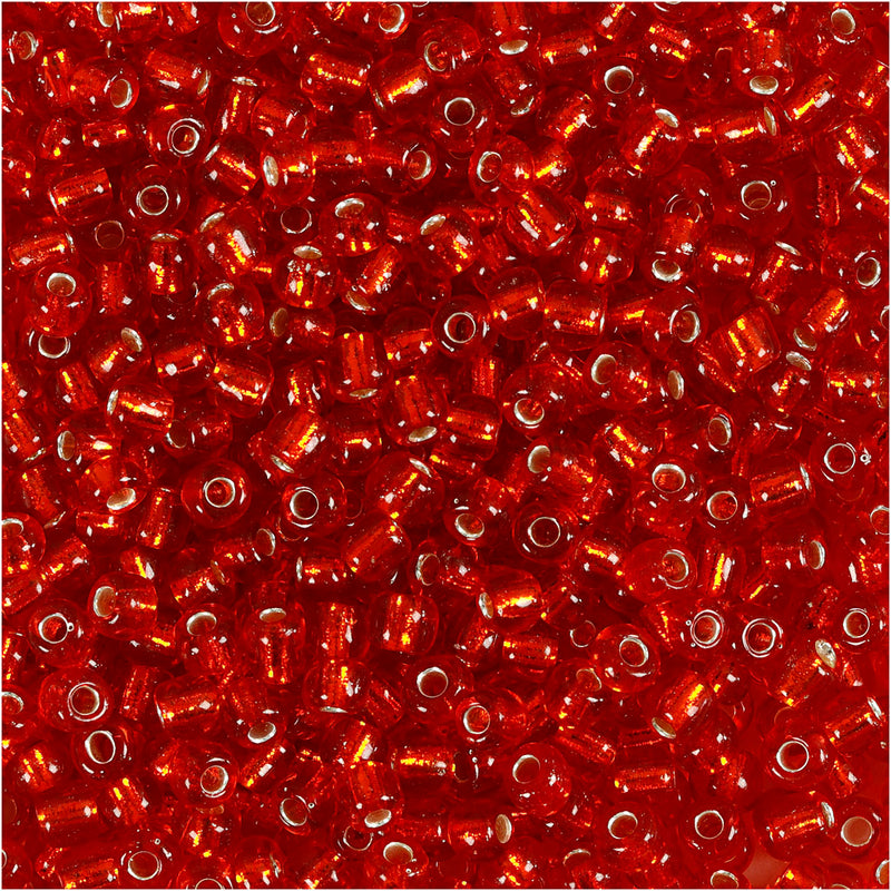 Rocaiperler - Metal rød 25 g.