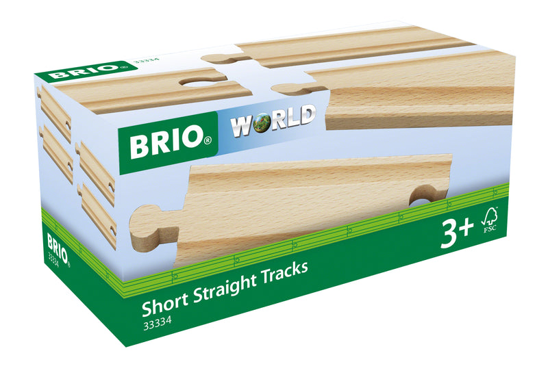 Brio World 33334 - Lige skinner, korte