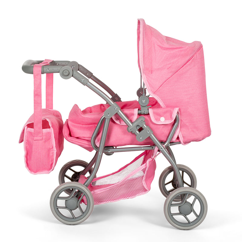 MaMaMeMo - Dukkevogn med lift pink