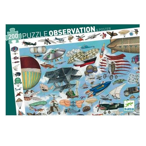 Djeco - Puslespil - Observation & Poster Flyvende objekter - Djeco