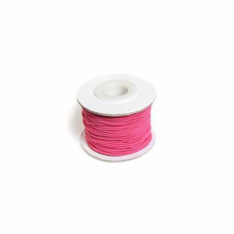 Elastiksnor 1,2 mm x 25 meter - lyserød - Kids Basics