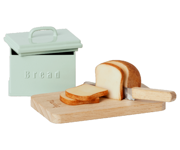 Maileg - Miniature brødboks m. skærebræt og kniv
