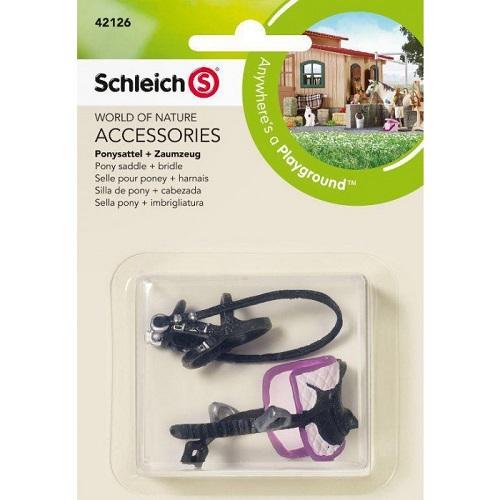 SCHLEICH – Pony Sadel og Hovedtøj 42126 - Schleich